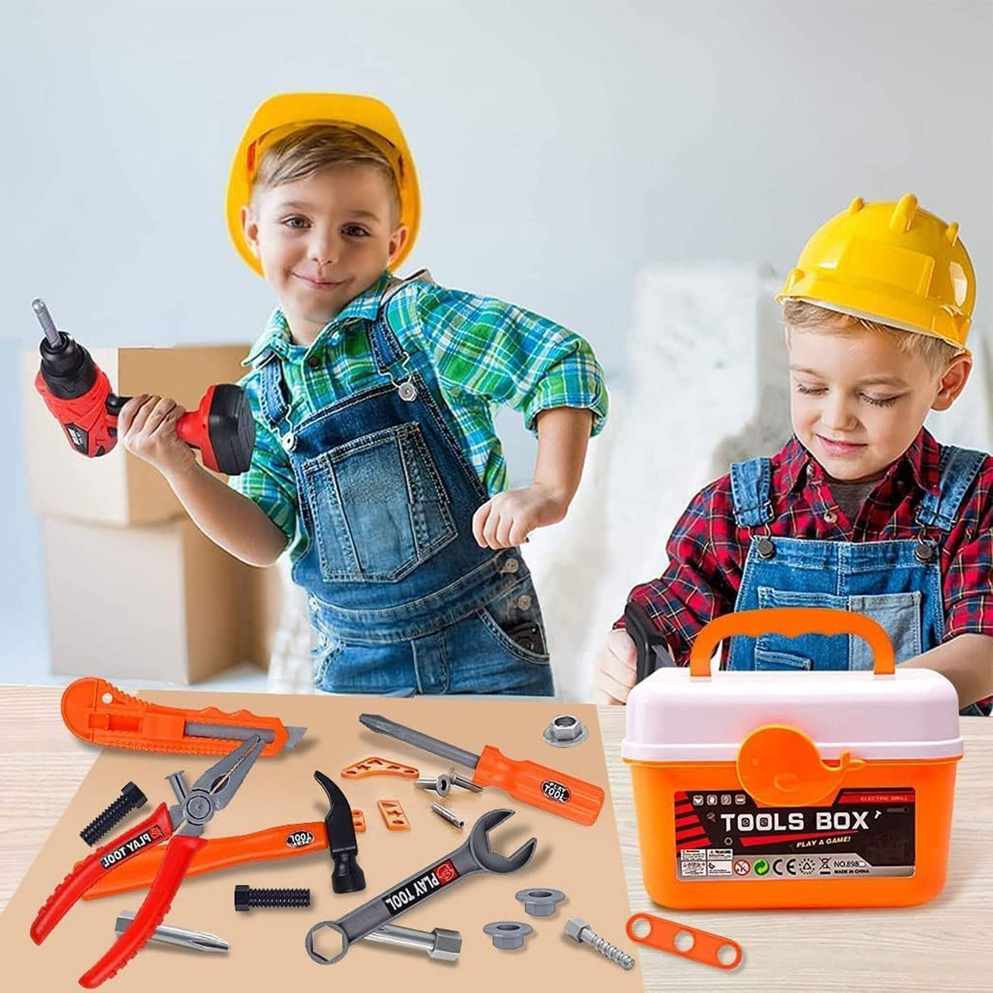 Kids' 55-Piece Tool Set | Realistic, Hands-On Learning for Young Builders Aged 3-5+ Years