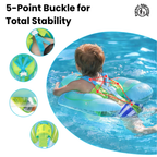 Baby Swim Float with Sunshade Canopy | Safety Buckle, Quick-Drying & Ideal for Infants 3-36 Months