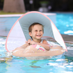Baby Swim Float with Sunshade Canopy | Safety Buckle, Quick-Drying & Ideal for Infants 3-36 Months