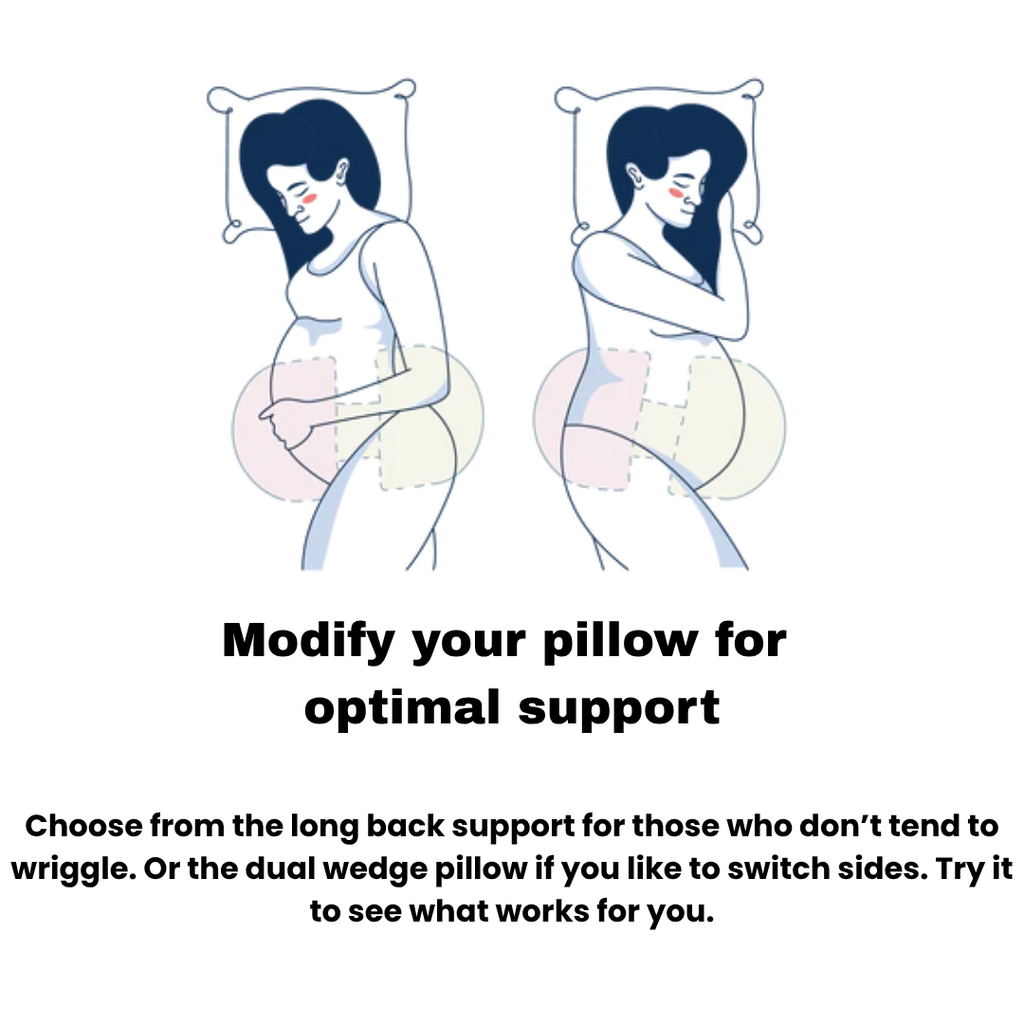 Maternity Pillow with Full Body Attachment | Adjustable, Side-Sleeping Support for Back & Hip Pain Relief