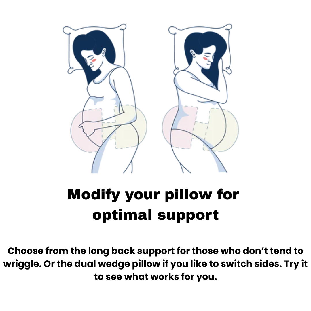Maternity Pillow with Full Body Attachment | Adjustable, Side-Sleeping Support for Back & Hip Pain Relief