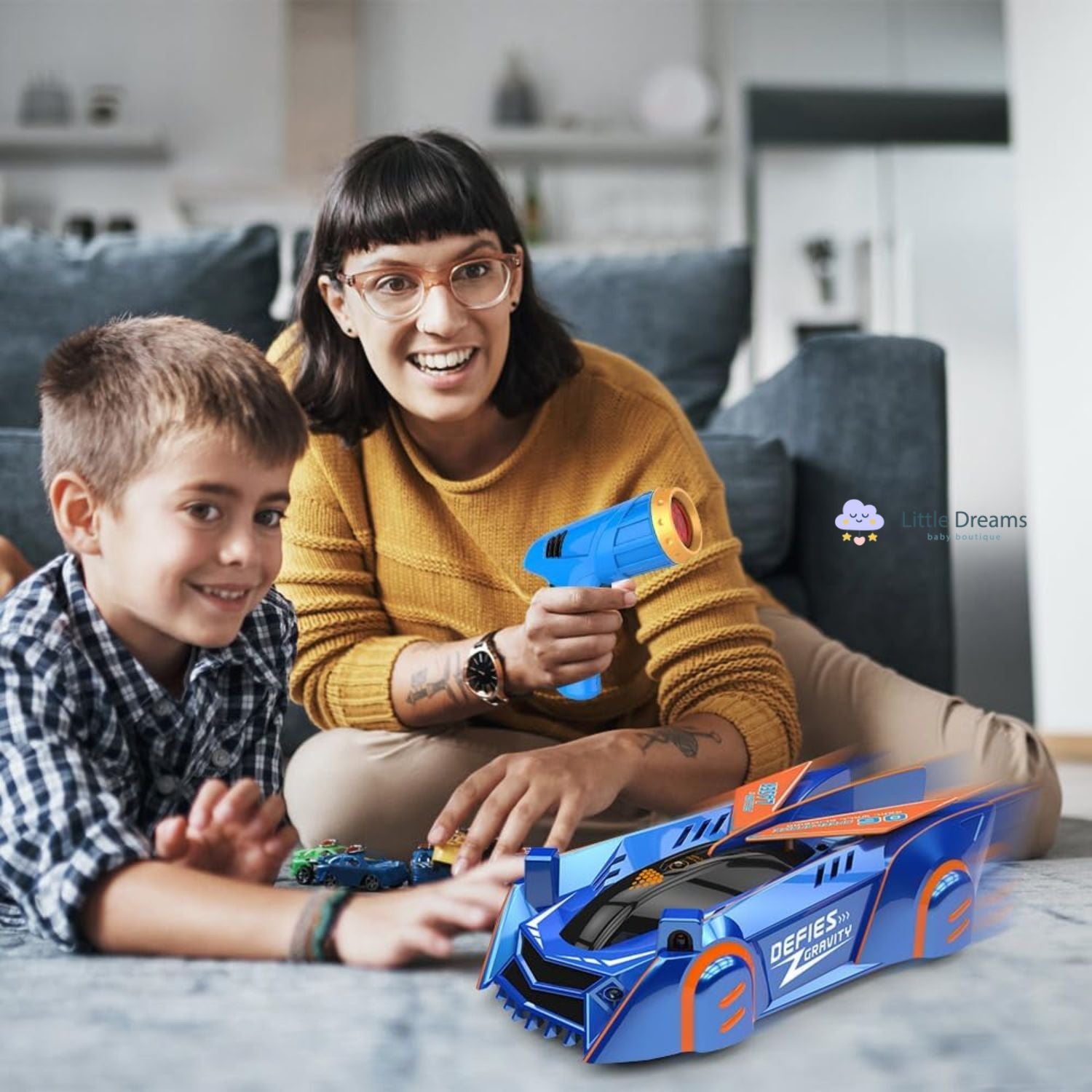 Laser-Controlled Wall Climbing RC Car | Gravity-Defying, LED Lights & Fun for Kids Aged 3+