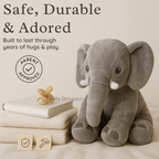 Soft Elephant Cuddle Pillow | Soft, Lightweight & Ideal for Babies and Kids' Naptime and Playtime