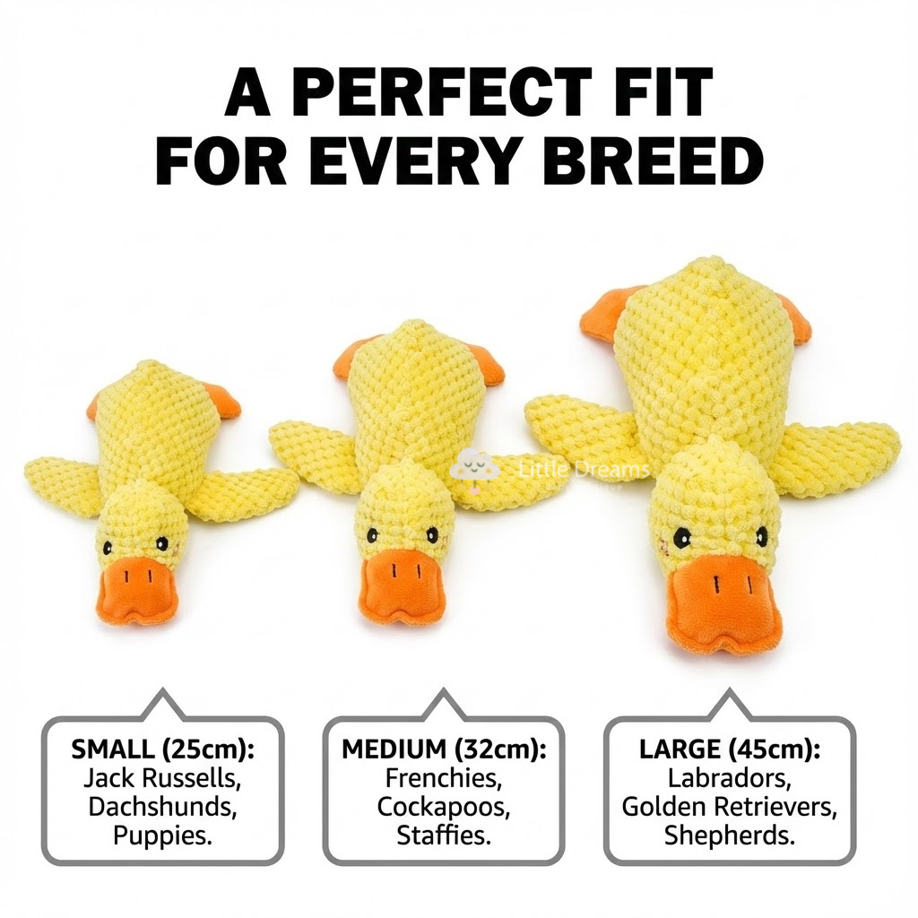 Indestructible Dog Toy Calming Duck | Stress Relief Plush