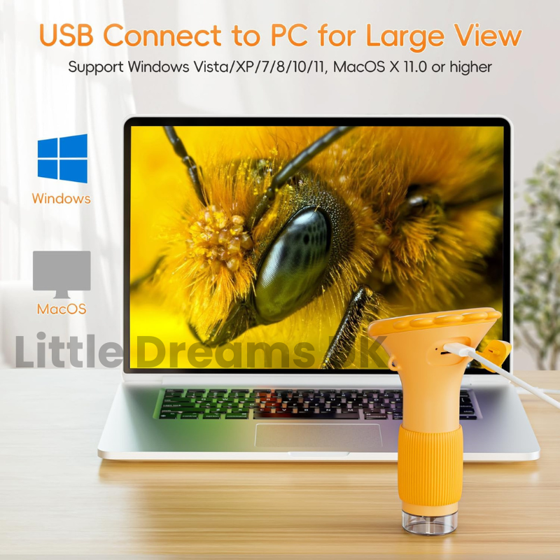 Digital Microscope for Children | 1000x Magnification, Portable & Ideal for Educational Exploration