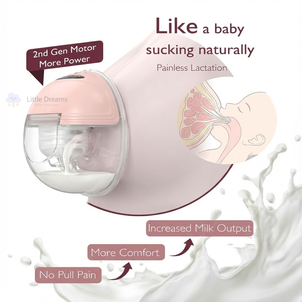 Portable Wearable Breast Pump -  Hands-Free