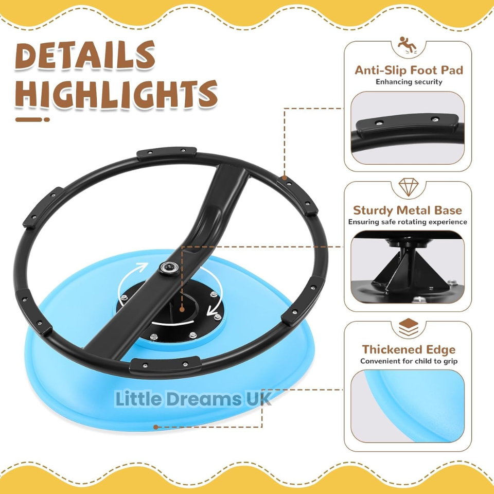 Sensory Spinning Chair for Kids – 360° Swivel Sensory Chair for Autism & ADHD | Therapy Seat for Balance & Coordination UK