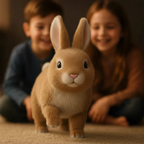 True-to-Life Interactive Bunny Pet | Toy Rabbit Rhat Hops - Wiggles Ears & Teaches Empathy for Kids Ages 3+