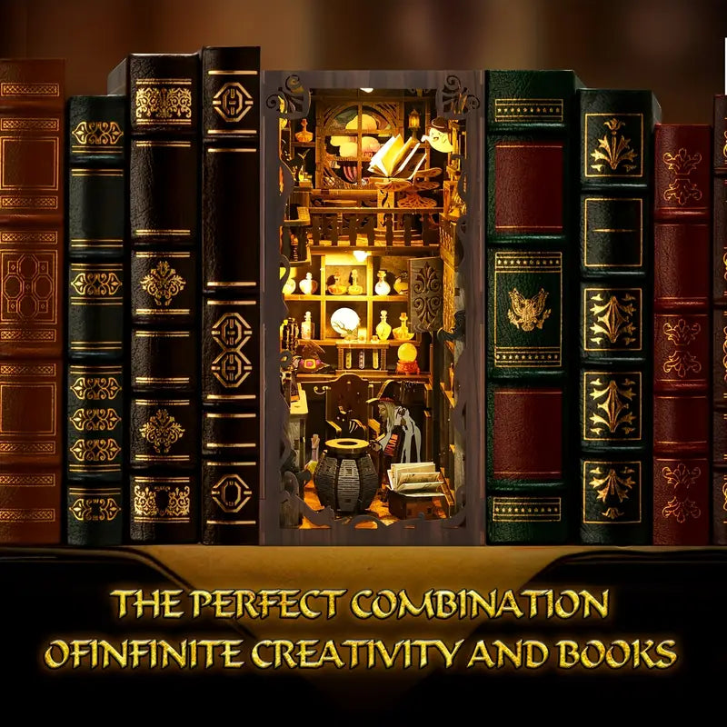 Magic Night Book Nook | Unique 3D Bookshelf Insert for Home Decor & Reading Enthusiasts