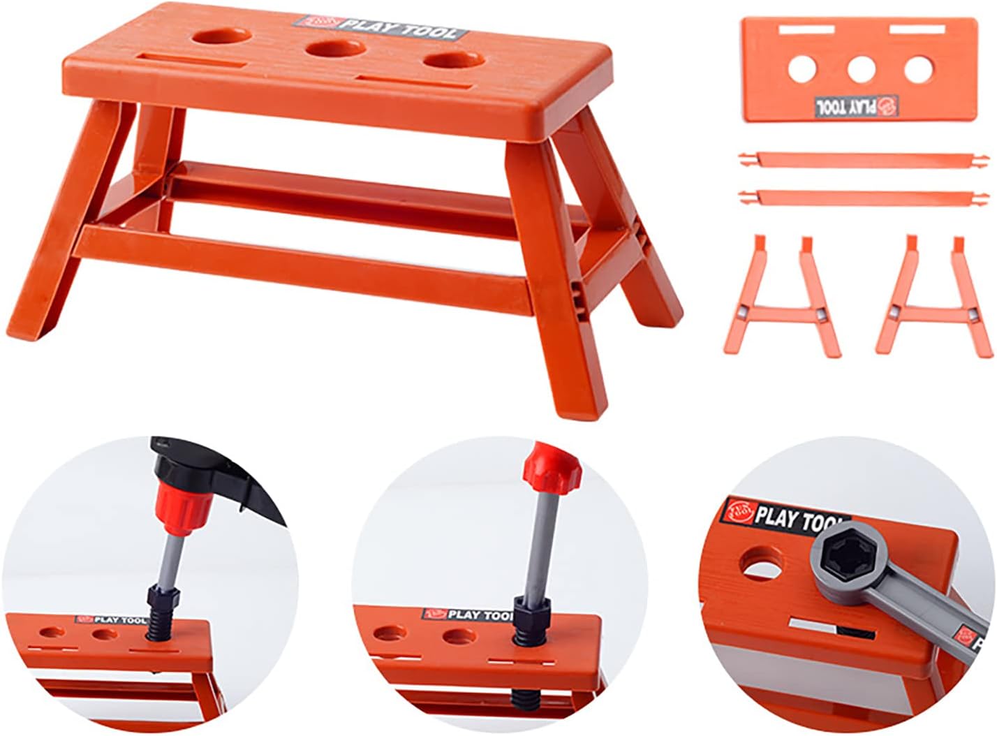 Kids Work Bench with Tools – Children’s Tool Station & Toy Tool Set for Creative Building Play