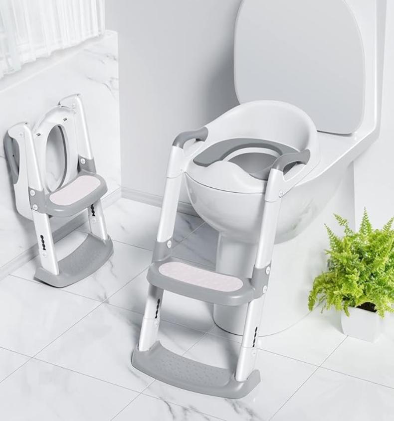 Step Throne Potty Trainer – Folding Toilet Seat for Little Ones