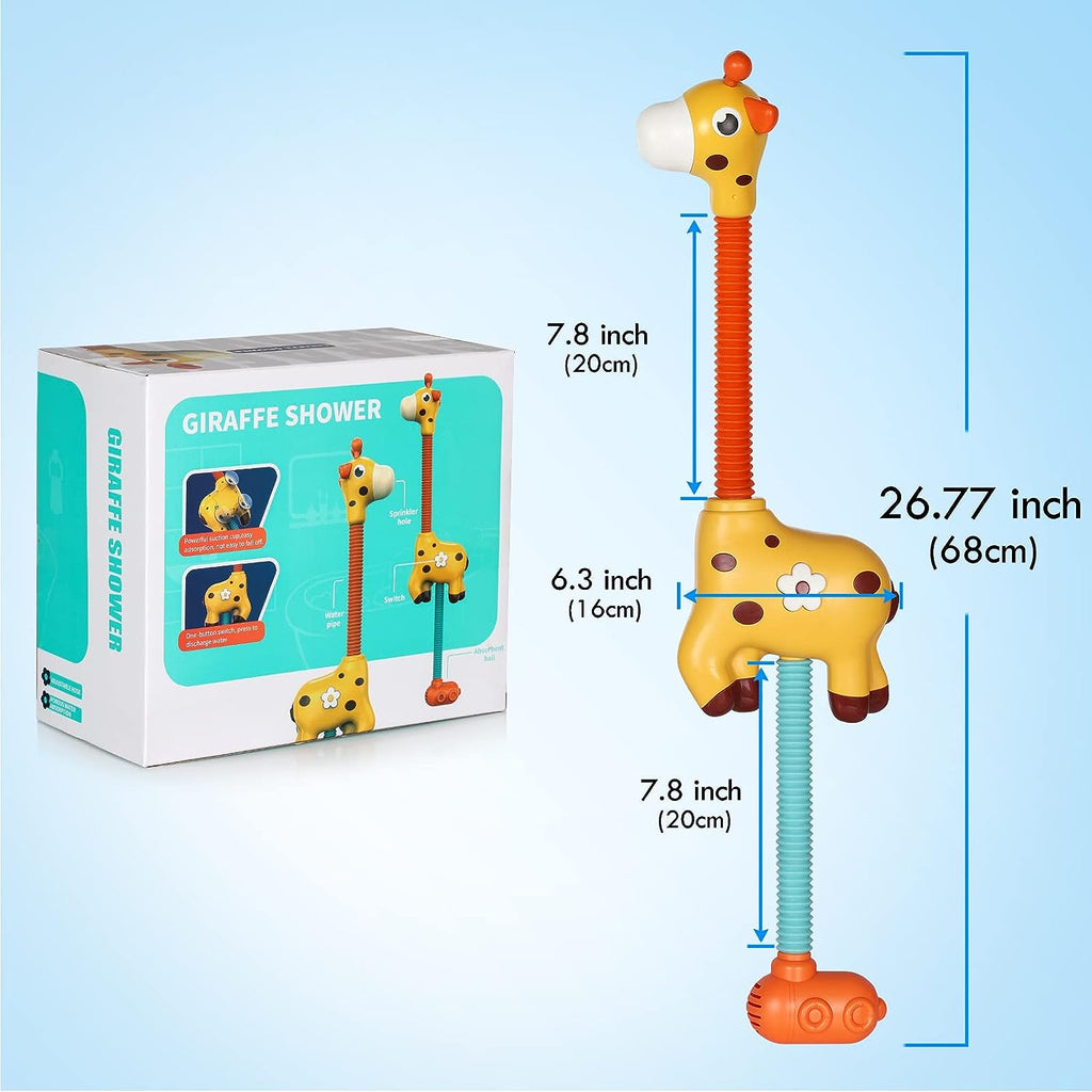 Interactive Giraffe Bath Toy | Water Spraying, Colorful Lights & Educational Fun for Kids' Bath Time