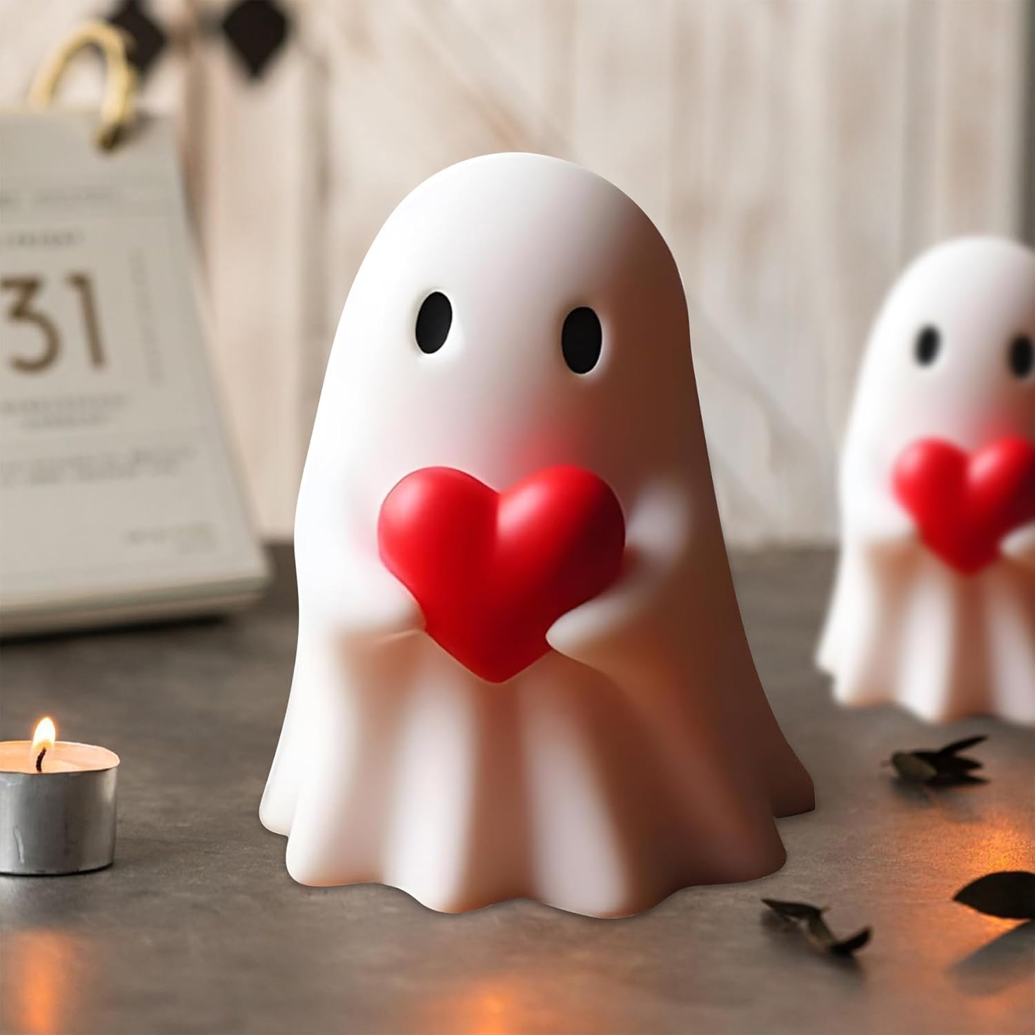 Halloween Ghost Figurine | Cute, Whimsical Decor for Tabletop Home Decoration and Unique Gifts