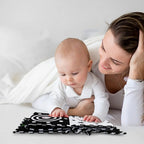 Montessori Baby Sensory Book | Black and White Infant Toys, Safe Materials & Ideal for Visual Development in Infants