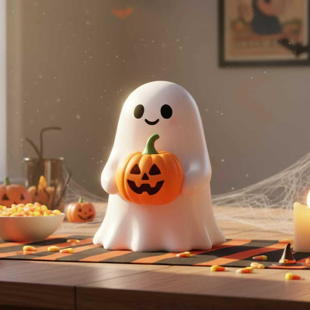 Halloween Ghost Figurine | Cute, Whimsical Decor for Tabletop Home Decoration and Unique Gifts