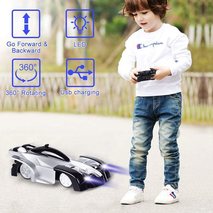 SkyRacer™ | Gravity Defying RC Car | Stunt Vehicle for Walls & Ceilings | Remote Control Toy for Kids & Indoor Fun