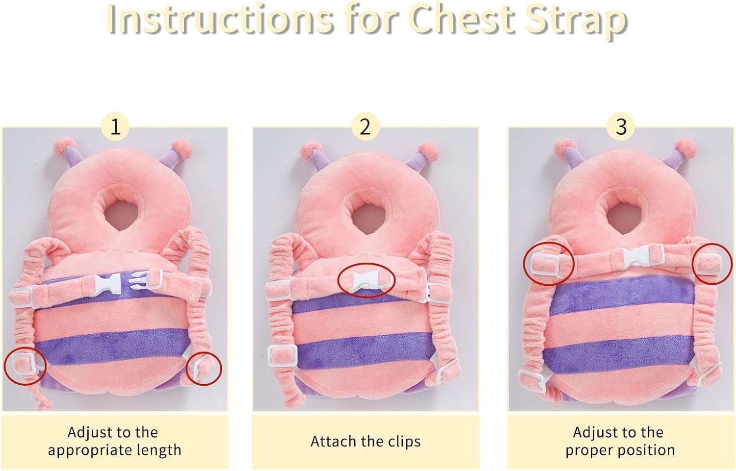 Soft Baby Head Protector | Adjustable, Breathable Cotton for Safe Crawling and Exploration