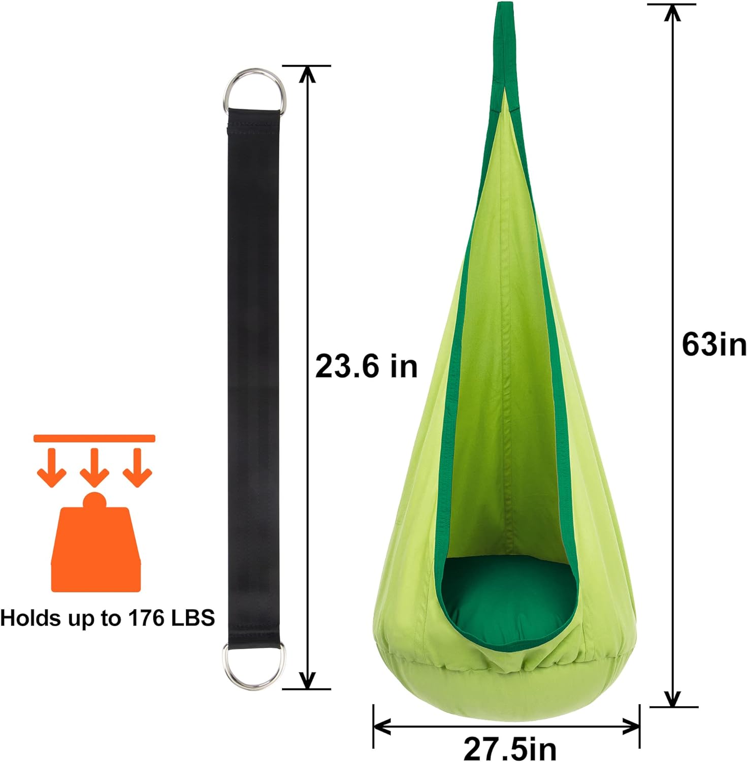 Hanging Chair Children's | Comfortable, Durable & Ideal for Indoor and Outdoor Relaxation and Play