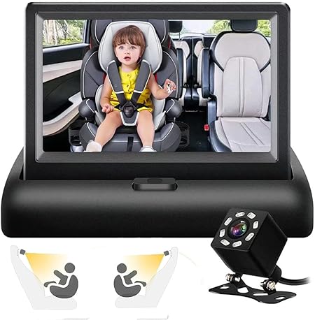 Infant Car Camera | Baby Camera HD Quality, Night Vision & Easy Installation for Safe Monitoring of Your Child While Driving