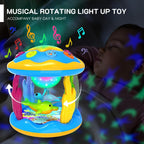 Musical Projector Rotating Light Baby Toys for 6-12 Months | Rotating Light-Up, Tummy Time & Learning Toy for Infants and Toddlers 1-3 Years Old