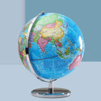 Children's Light Up World Globe with Atlas and Stand, Featuring a Glow-In-The-Dark Moon