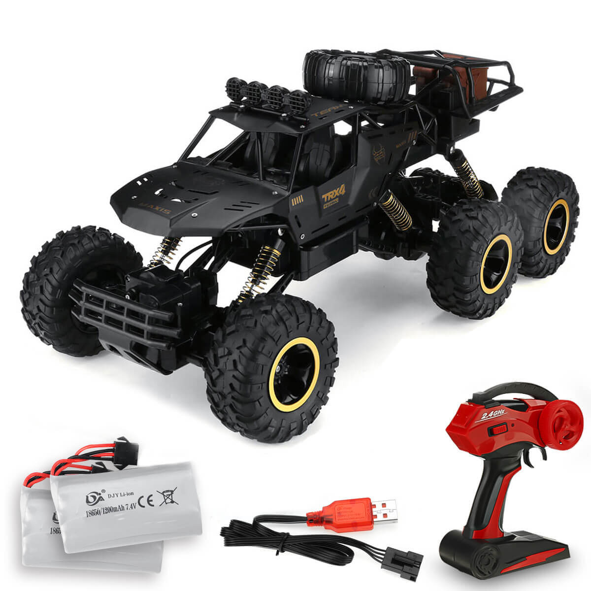 Extra Large Monster Truck RC | High-Speed 52 km/h, LED Lights & Off-Road Capability for Kids and Enthusiasts