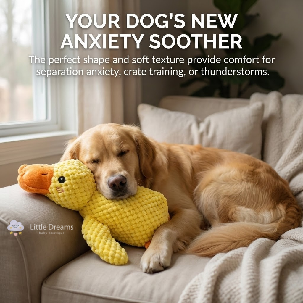 Indestructible Dog Toy Calming Duck | Stress Relief Plush