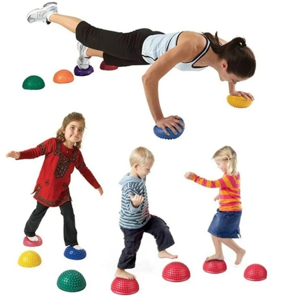 Balance Pods Set of 6 for Stability Training, Core Strengthening, and Physical Therapy Exercises