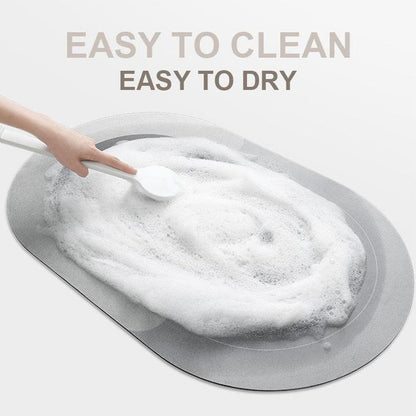 Bathroom Waterproof Floor Mat - Quick Drying & Absorbent Magic Mats with Rubber Backing