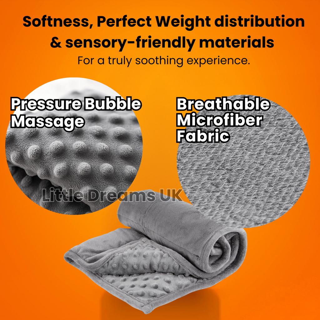 Sensory Blanket for Autism & Anxiety – Calming Weighted Sensory Sheet & Compression Blanket for Deep Sleep