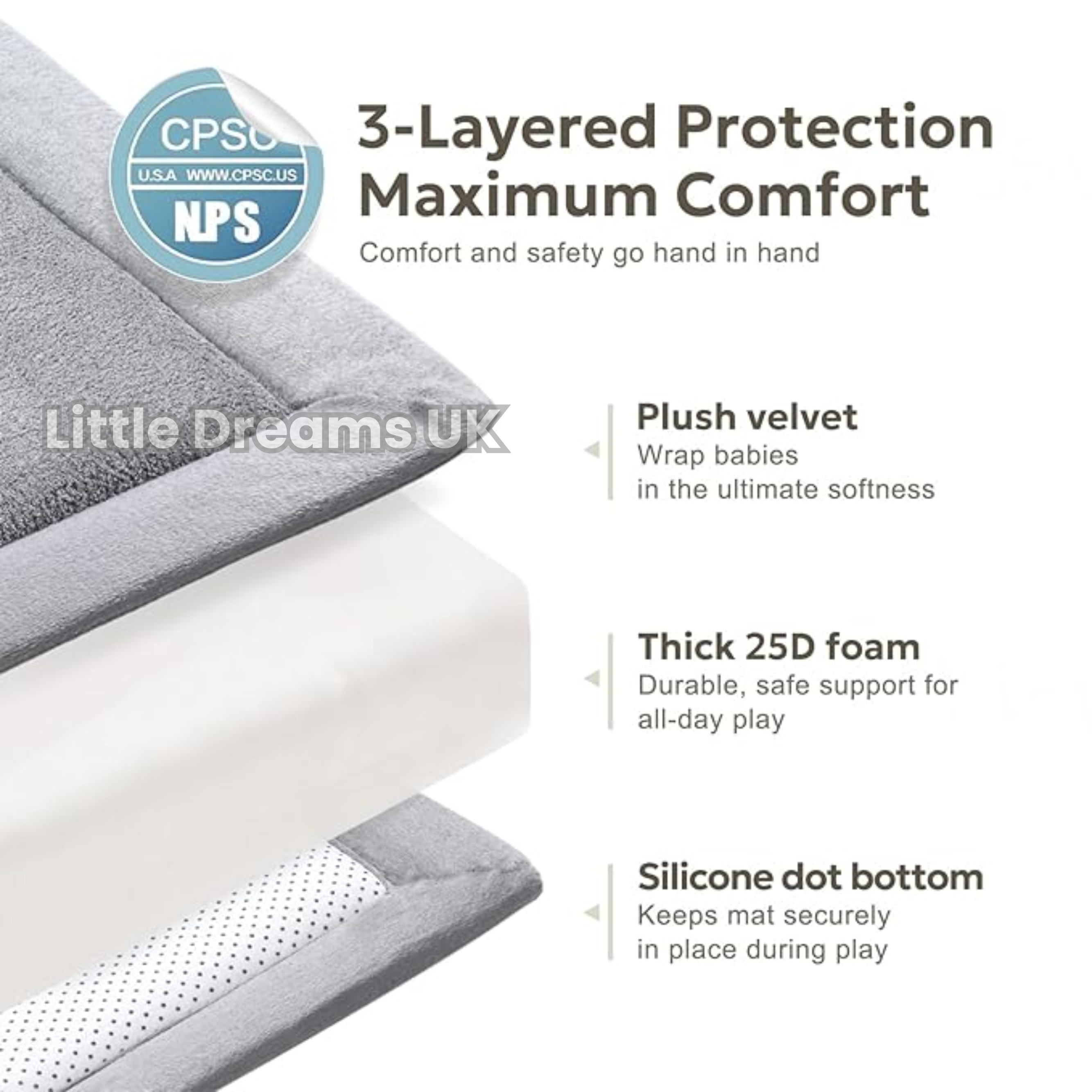 Premium Soft Play Mat | Cozy, Non-Toxic & Ideal for Baby's Adventure Zone