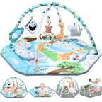 8-in-1 Baby Play Arch Mat | Soft, Washable & Includes 6 Sensory Toys for Development and Motor Skills