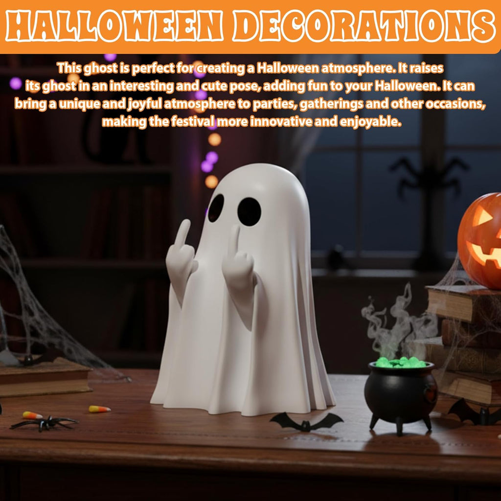 Halloween Ghost Figurine | Cute, Whimsical Decor for Tabletop Home Decoration and Unique Gifts