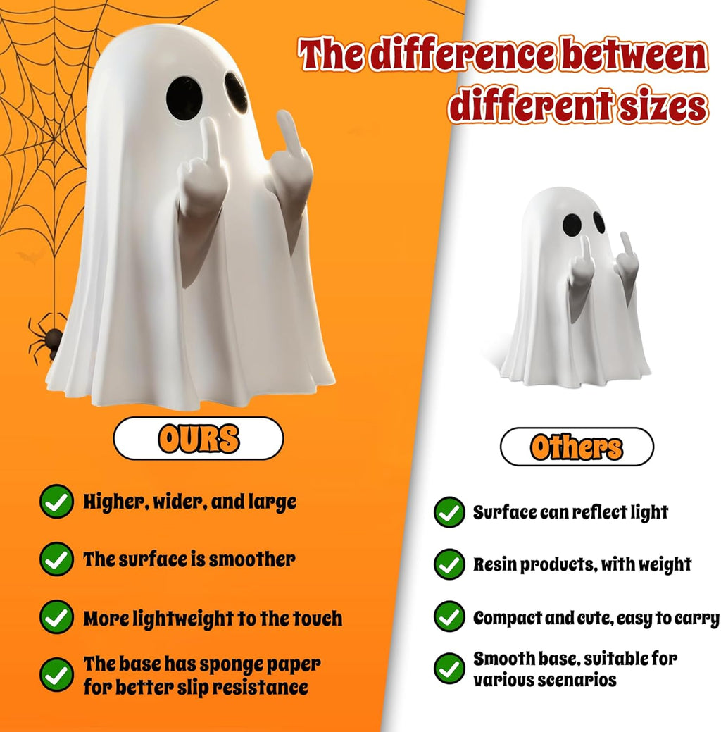 Halloween Ghost Figurine | Cute, Whimsical Decor for Tabletop Home Decoration and Unique Gifts