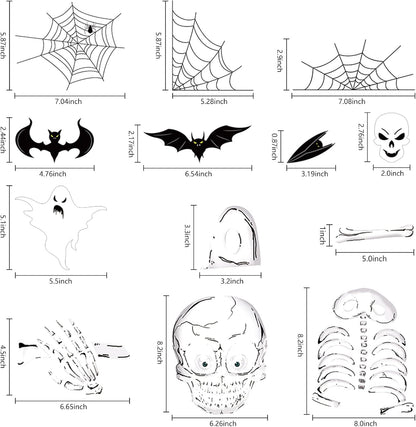 Halloween Window Clings Decor | Double-Sided, Removable Stickers for Indoor Party Decorations & Home Halloween Decor