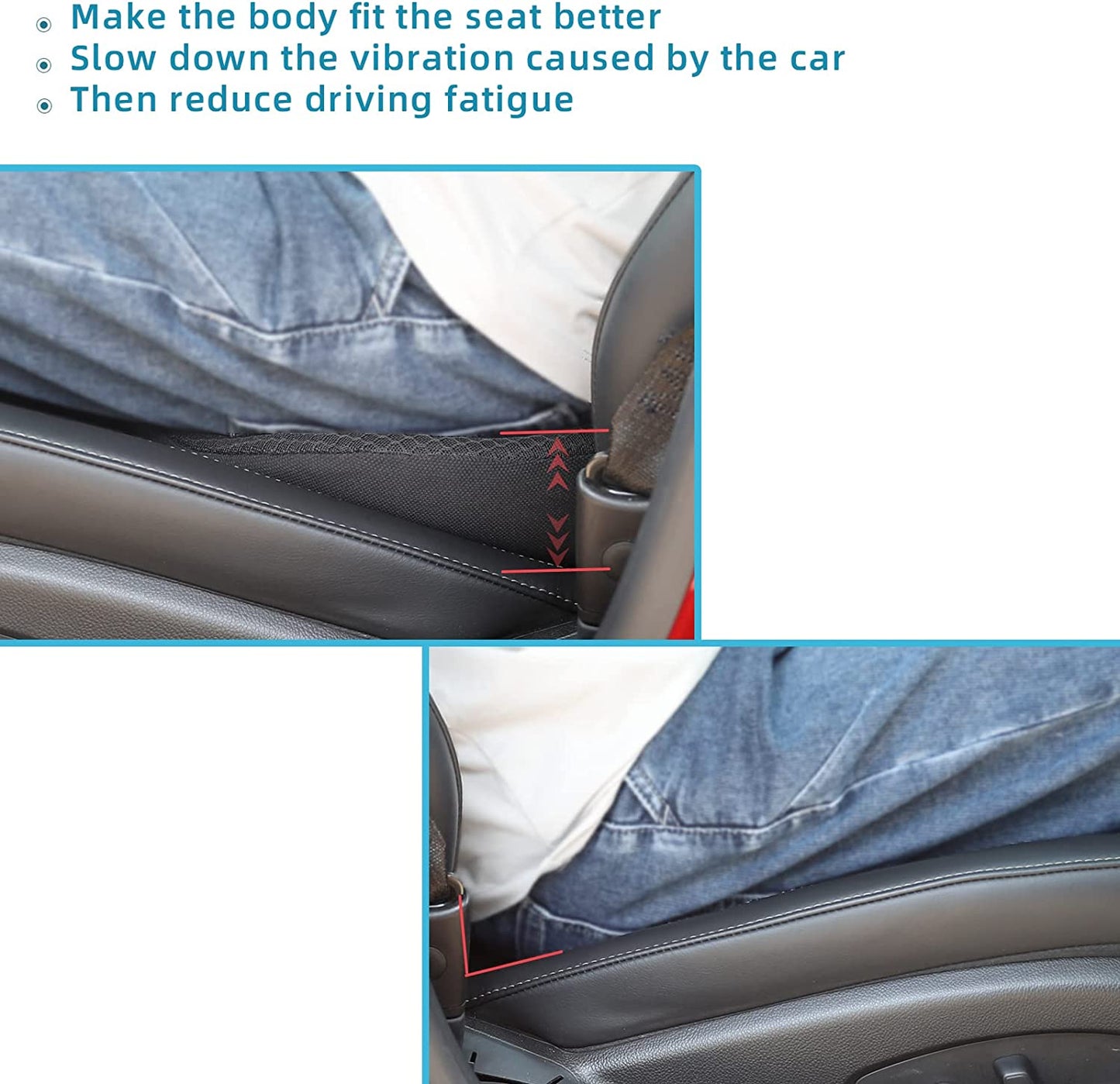 Driver’s Car Seat Cushion | Adult Car Booster Pad