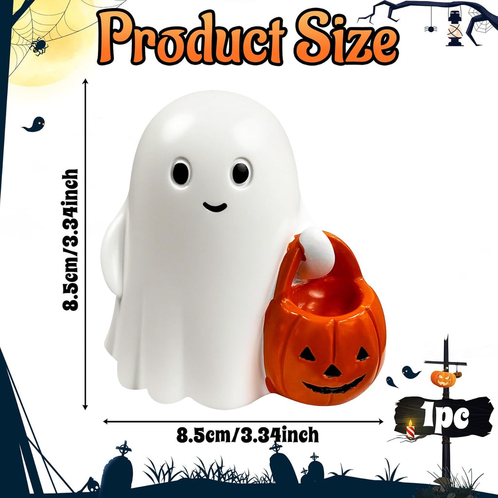 Halloween Ghost Figurine | Cute, Whimsical Decor for Tabletop Home Decoration and Unique Gifts