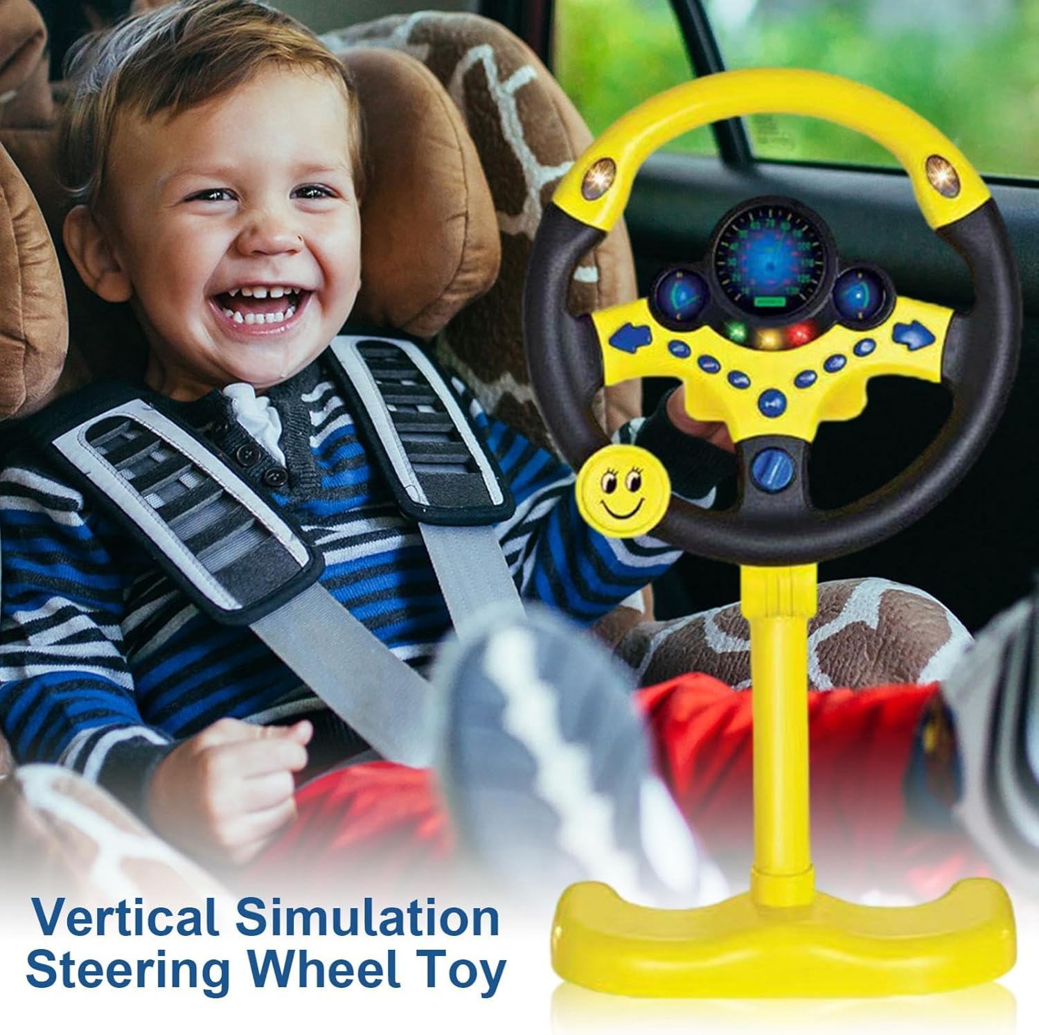 Interactive Driving Simulator for Kids | Light-Up Blinkers, Boosts Coordination & Imagination for Ages 2-5+