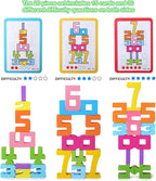 Wooden Number Stacking Blocks | Eco-Friendly, Colorful Learning Aid for Toddlers 3-5 Years