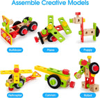 Kids Educational Wooden Tool Set – Children’s Toy Tool Station & Toolbox for Creative Building Play