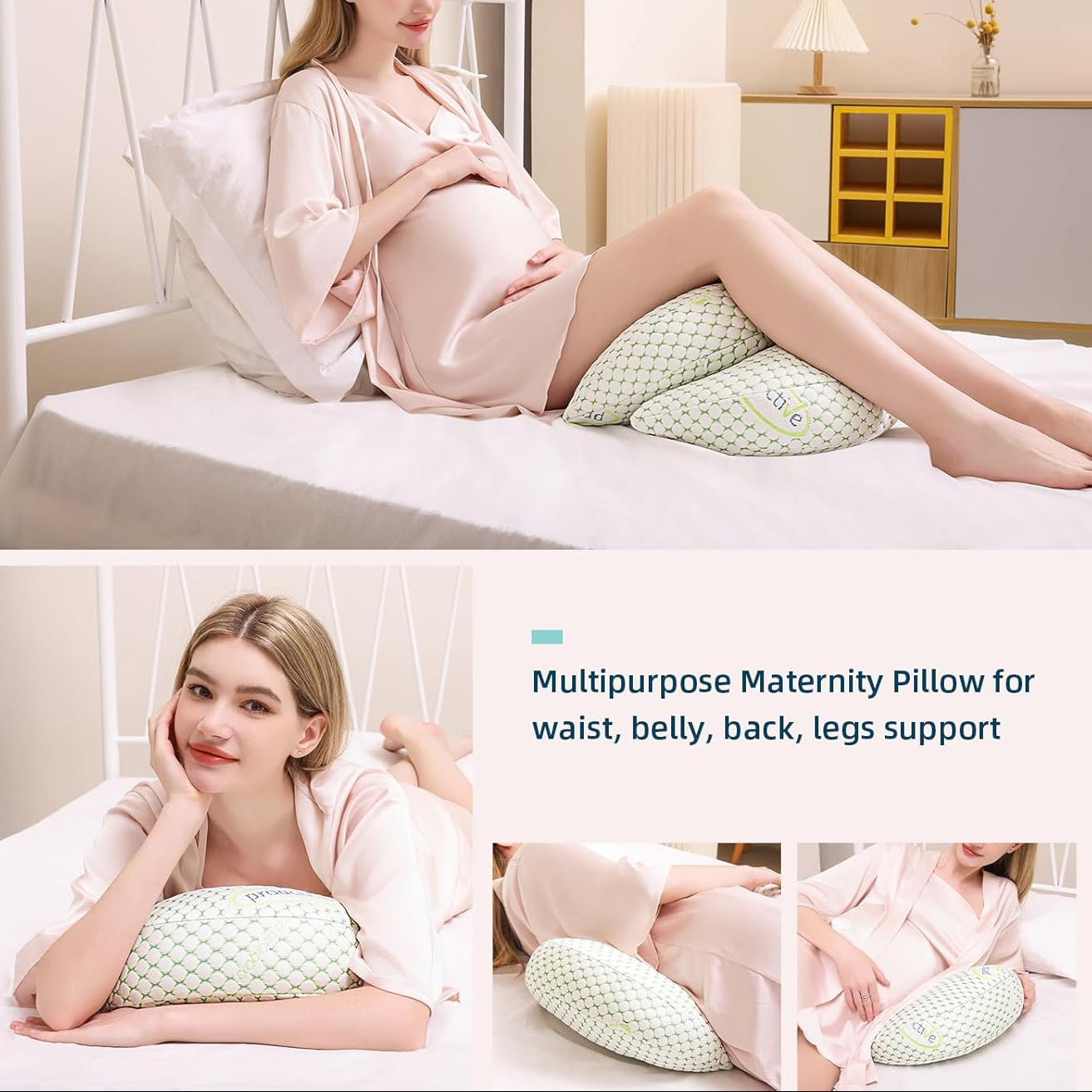 Pillow for Pregnant Women – Full Body Maternity Support for Back, Belly, Hips & Better Sleep