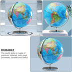Children's Light Up World Globe with Atlas and Stand, Featuring a Glow-In-The-Dark Moon