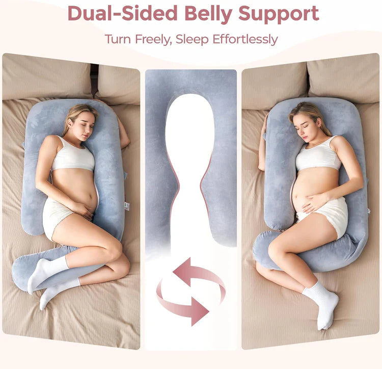 U Shaped Pregnancy Pillow | Full Body Support for Back, Legs & Belly for Pregnant Women