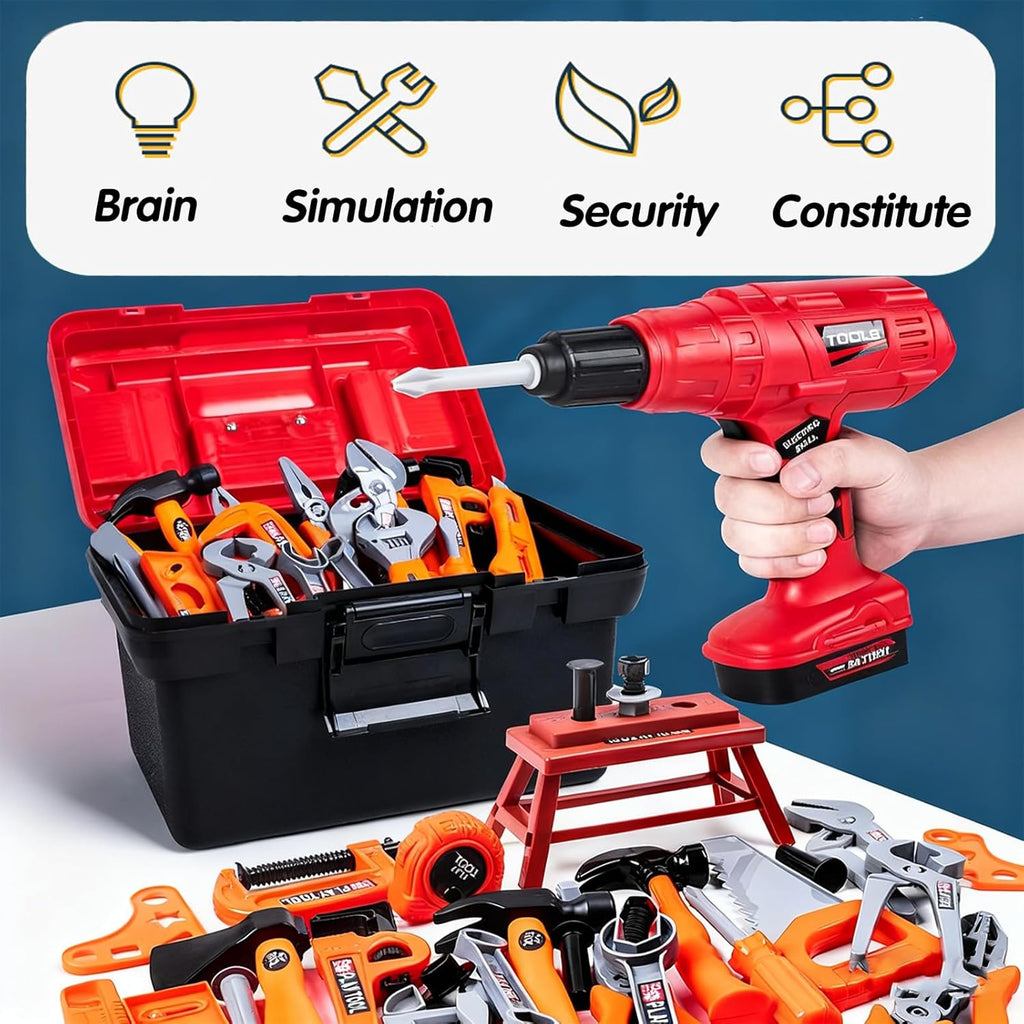 Kids Work Bench with Tools – Children’s Tool Station & Toy Tool Set for Creative Building Play