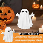 Halloween Ghost Figurine | Cute, Whimsical Decor for Tabletop Home Decoration and Unique Gifts