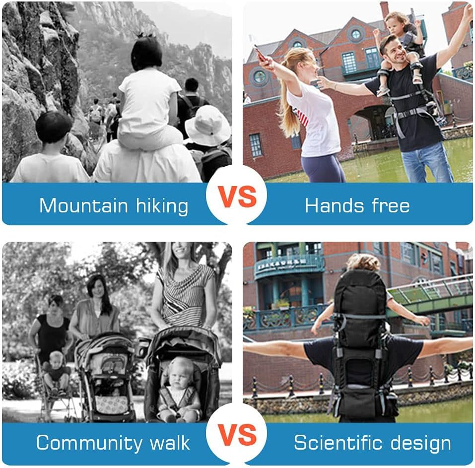 Shoulder Baby Carrier | Comfortable, Secure Design for Children Aged 6 Months to 4 Years | Perfect for Outdoor Adventures and Family Outings