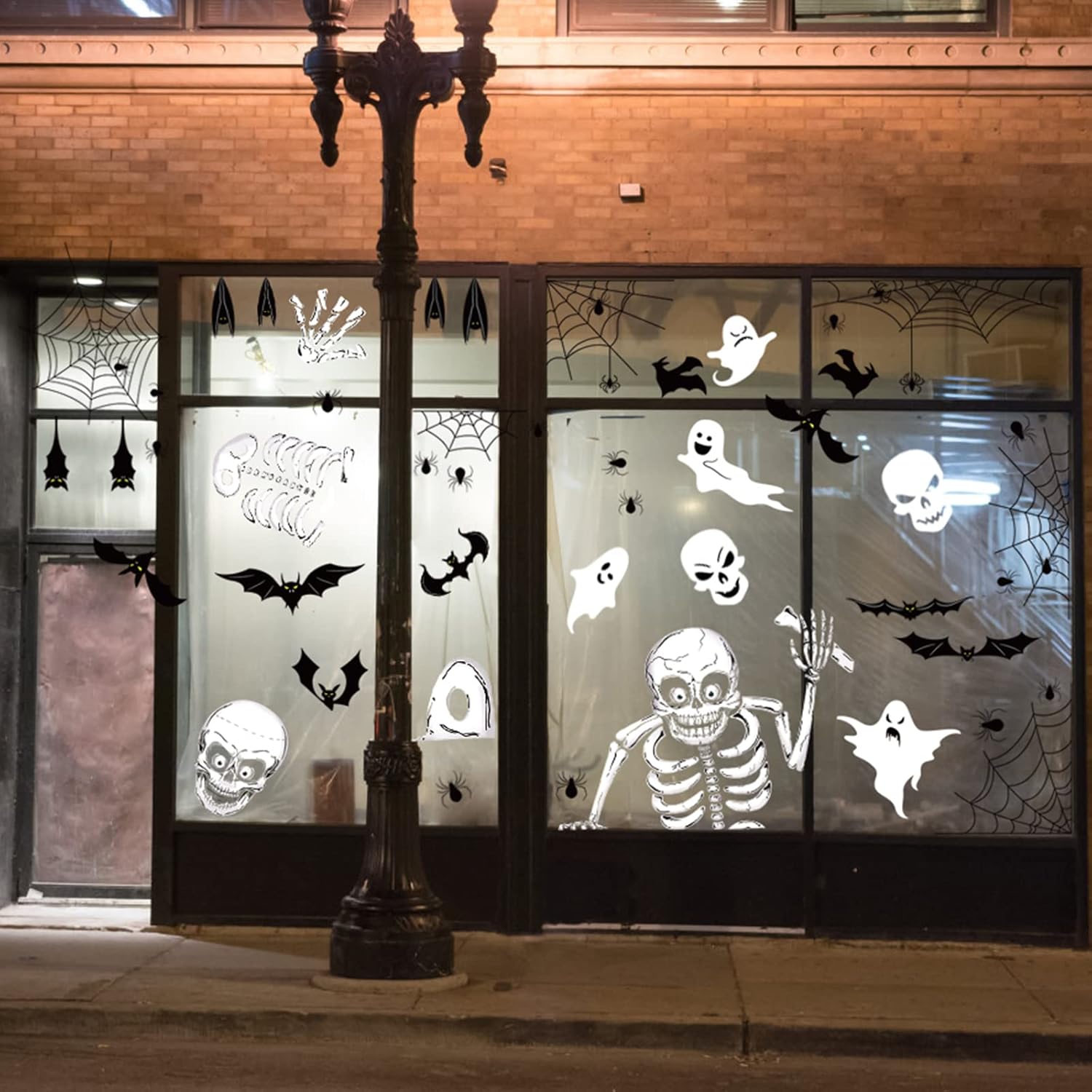 Halloween Window Clings Decor | Double-Sided, Removable Stickers for Indoor Party Decorations & Home Halloween Decor