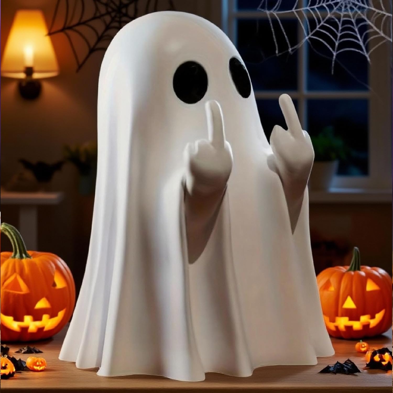 Halloween Ghost Figurine | Cute, Whimsical Decor for Tabletop Home Decoration and Unique Gifts