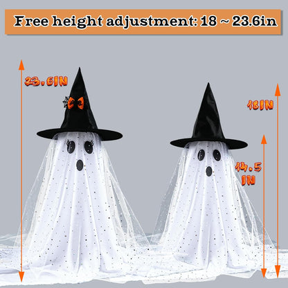 Halloween Ghost Decorations | Remote Control String Lights for Outdoor and Indoor Parties, Perfect for Yards, Gardens & Lawn Displays