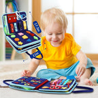 Montessori Travel Busy Board | Interactive, Educational & Portable for Toddlers Aged 3+